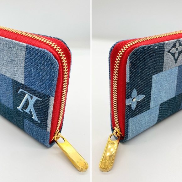 Louis Vuitton Blue Denim Canvas Monogram Zippy Wallet - Picture 4 of 12